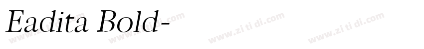 Eadita Bold字体转换